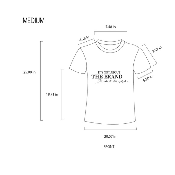 It's Not About the Brand Graphic Tee | Trendy Style Statement Shirt | Minimalist - Picture 3 of 5